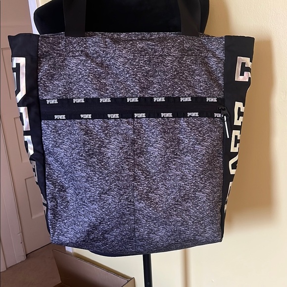 PINK Victoria's Secret Handbags - PINK Victoria's Secret Gray Tote Bag